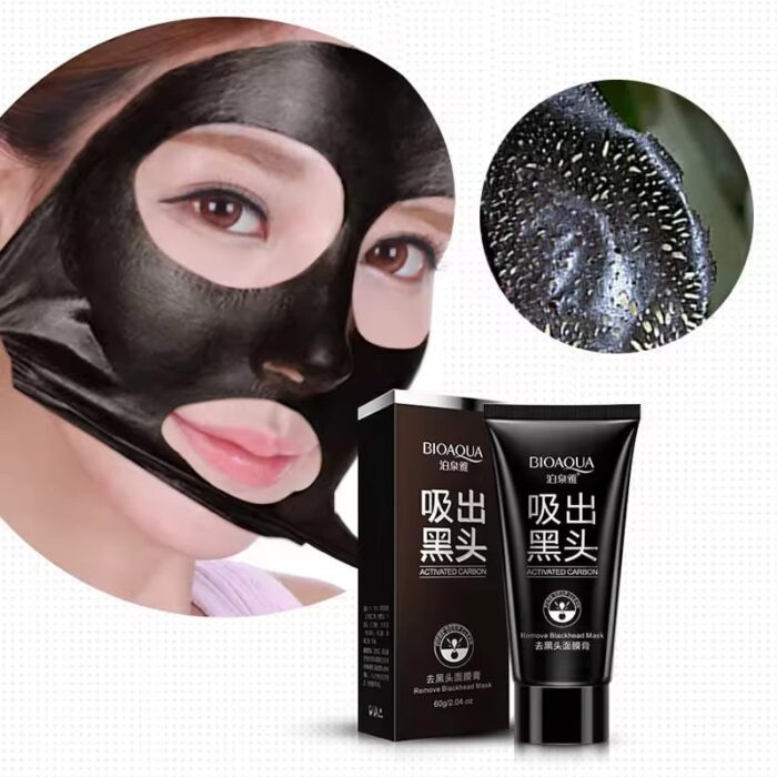 BIOAQUA Black Mask | Activated Charcoal Peel-Off | Blackhead & Oil Control | Deep Cleansing 60g